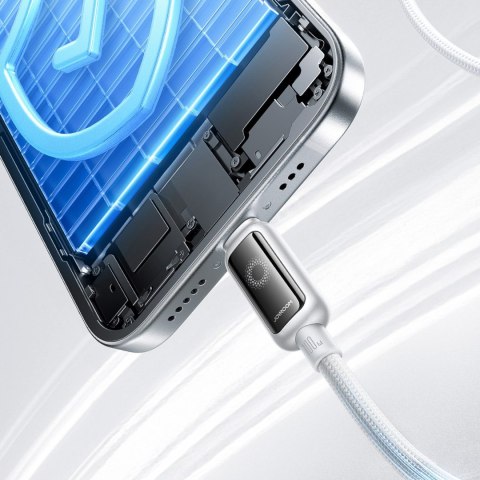 Kabel przewód w oplocie USB-C 100W 1.2m - biały JOYROOM