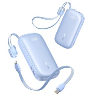 Powerbank 20000mAh 22.5W z wyświetlaczem kablem EnerFill FC21 Qpow 3 Ultra - niebieski BASEUS
