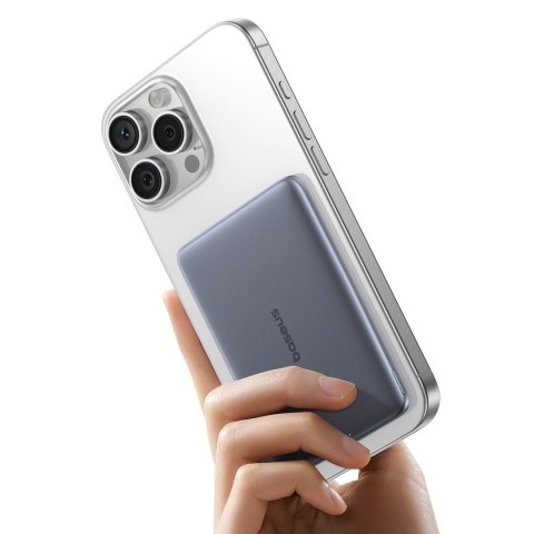 Powerbank ultra cienki 5000mAh 20W MagSafe z kablem USB-C 60W 30cm - szary BASEUS