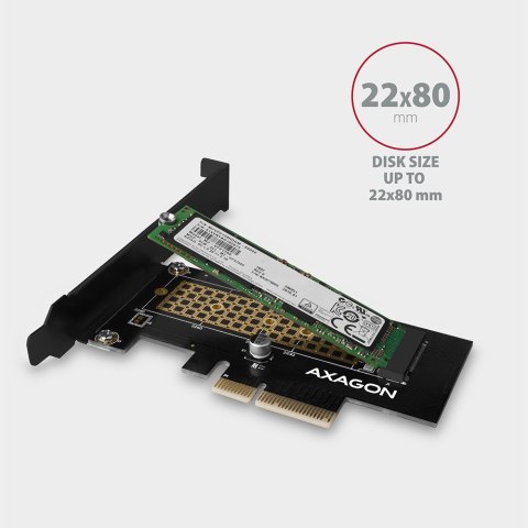 PCEM2-N Adapter wewnetrzny PCIe x4, 1x M.2 NVMe M-key slot, SP & LP AXAGON