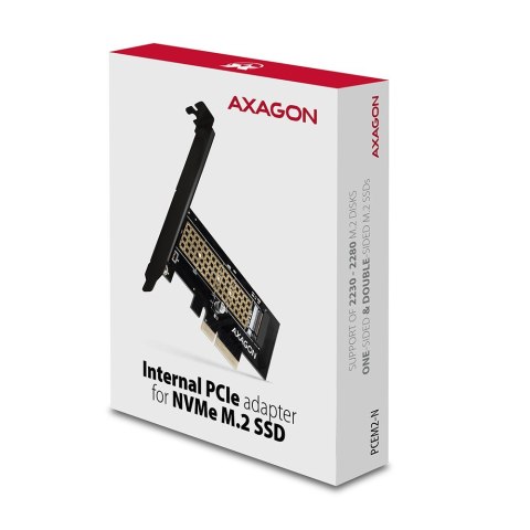PCEM2-N Adapter wewnetrzny PCIe x4, 1x M.2 NVMe M-key slot, SP & LP AXAGON