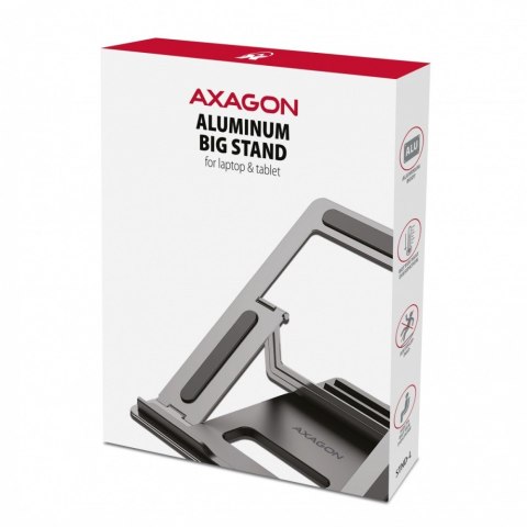 STND-L Podstawka do laptopów aluminiowa 10-17,3", 4 regulowane kąty nachylenia AXAGON