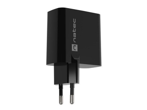 Ładowarka sieciowa Ribera GAN 1X USB-A + 1X USB-C 45W Czarna Natec