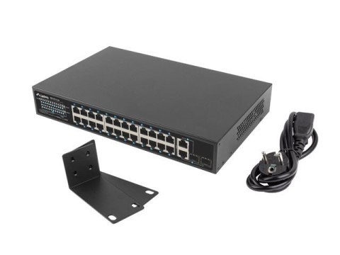 Przełącznik 24X 100MB POE+ /2x COMBO 250W RSFE-24P-2C-250 Lanberg