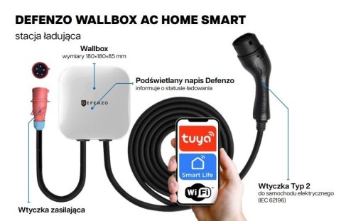 Stacja ładowania Wallbox Home AC11 SMART Defenzo