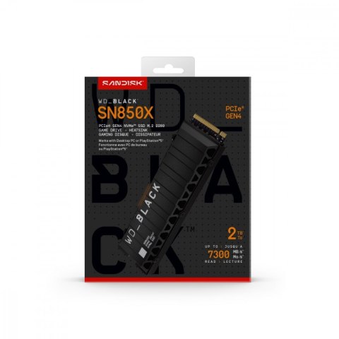 Dysk SSD Black 2TB SN850X NVMe M.2 PCIe Radiator Western Digital