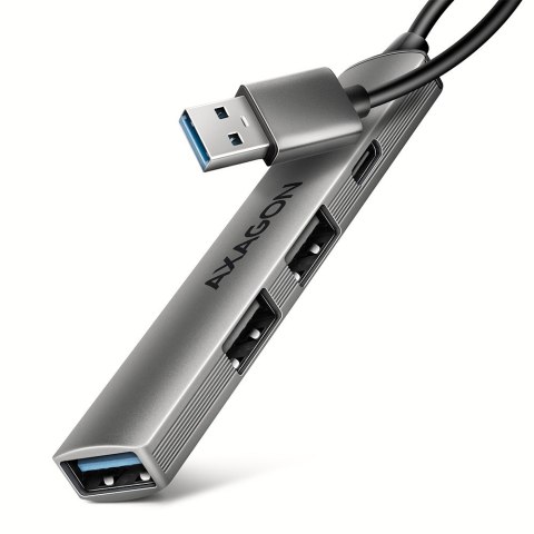 HUE-STA HUB 4-portowy 1x USB-A 5Gbps, 2x USB2.0 + 1x USB-C 2.0, 12cm kabel USB-A AXAGON