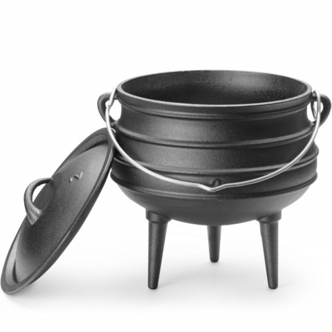 Kociołek żeliwny garnek myśliwski nad ognisko do zup gulaszy śr. 245 x 280 mm 6 l Hendi