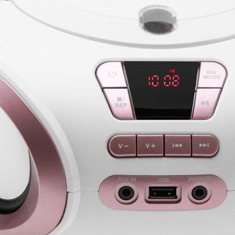 Radio Boombox CD MP3 AD1181 biało-miedziany Adler