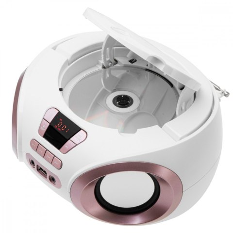 Radio Boombox CD MP3 AD1181 biało-miedziany Adler