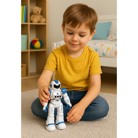 Robot Edukacyjny Zdalnie Sterowany RC Mówi Tańczy Światła Dźwięki Niebieski LEAN Toys
