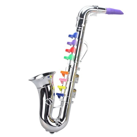 Instrument Muzyczny Dla Dzieci Saksofon Zabawkowy Srebrny LEAN Toys