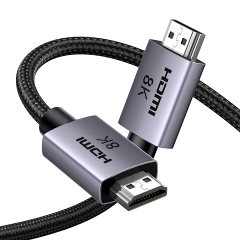 Kabel przewód HDMI 2.1 8K certyfikowany Ultra High Speed 1m szary UGREEN