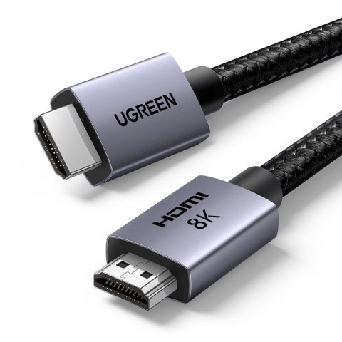 Kabel przewód HDMI 2.1 8K certyfikowany Ultra High Speed 1m szary UGREEN