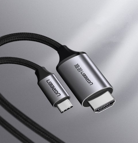 Kabel przewód przejściówka HDMI - USB-C 4K 60Hz 1.5m czarno-szary UGREEN