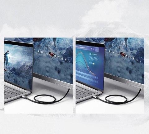 Kabel przewód przejściówka HDMI - USB-C 4K 60Hz 1.5m czarno-szary UGREEN