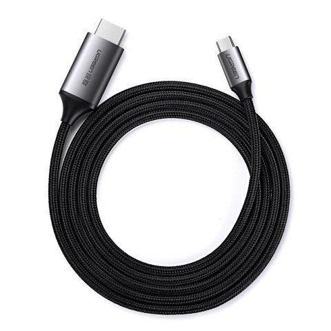 Kabel przewód przejściówka HDMI - USB-C 4K 60Hz 1.5m czarno-szary UGREEN