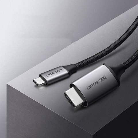 Kabel przewód przejściówka HDMI - USB-C 4K 60Hz 1.5m czarno-szary UGREEN