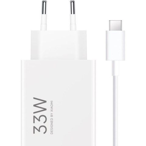 Ładowarka sieciowa USB-A 33W z kablem USB-C - biała XIAOMI