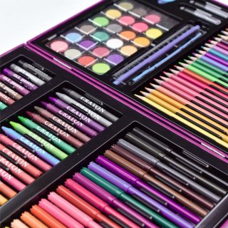 Zestaw Artystyczny W Walizce Z Jednorożcem Różowa 128 EL LEAN