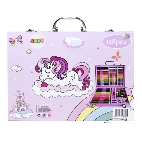 Zestaw Artystyczny W Walizce Z Jednorożcem Różowa 128 EL LEAN