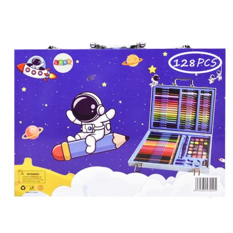 Zestaw Artystyczny W Walizce Z Jednorożcem Różowa 128 EL LEAN