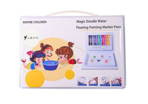 Zestaw Kolorowych Pisaków Markerów Wodnych Walizka 12 Sztuk LEAN