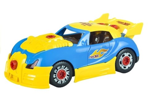 Zestaw Małego Mechanika Rozkręcany Samochód Wkrętarka Światła Dźwięki LEAN Toys