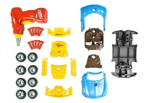 Zestaw Małego Mechanika Rozkręcany Samochód Wkrętarka Światła Dźwięki LEAN Toys