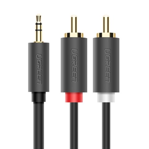 Kabel przewód audio 3.5mm minijack (męski) - 2RCA (męski) 2m - szary UGREEN