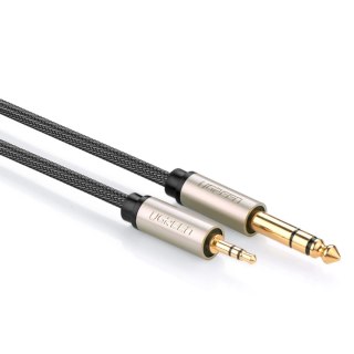 Kabel przewód audio TRS mini jack 3.5mm - jack 6.35mm 5m - szary UGREEN