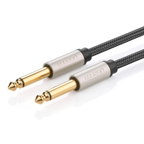 Kabel przewód audio mono TS jack 6.35mm - jack 6.35mm 3m - szary UGREEN