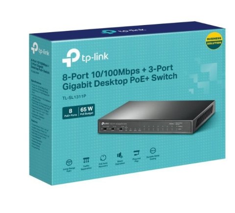 Przełącznik SL1311P 8xFE PoE+ 2xGE 1xSFP TP-LINK