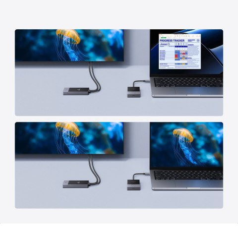 Transmiter HDMI bezprzewodowy nadajnik i odbiornik do 30m - czarno-srebrny UGREEN