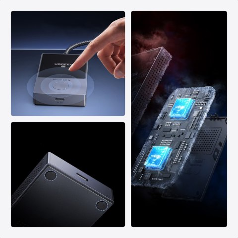 Transmiter HDMI bezprzewodowy nadajnik i odbiornik do 30m - czarno-srebrny UGREEN