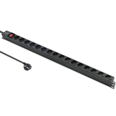 Listwa zasilająca PDU do RACK | 16A | 16xSCHUKO | Pionowa | 1.8m Qoltec
