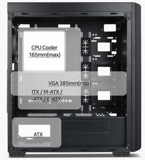 Obudowa Midi Tower Fornax K500 ATX Gembird