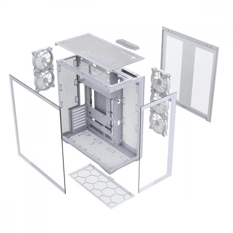 Obudowa Volcano Space XL ARGB Full Tower 5 wentylatorów, biała MODECOM