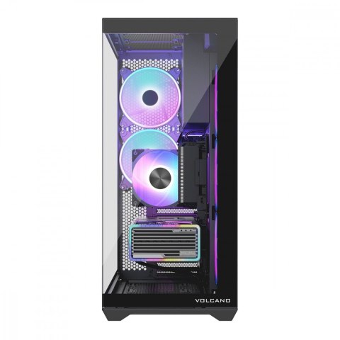 Obudowa Volcano Space XL ARGB Full Tower 5 wentylatorów, czarna MODECOM