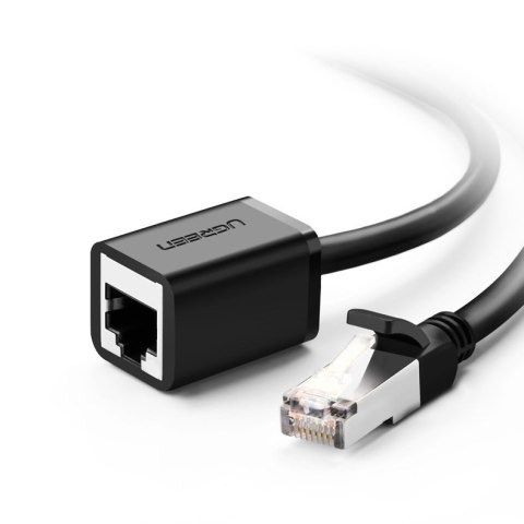 Przedłużacz do kabla skrętki FTP Ethernet RJ45 Cat 6 1000 Mbps 2m czarny UGREEN