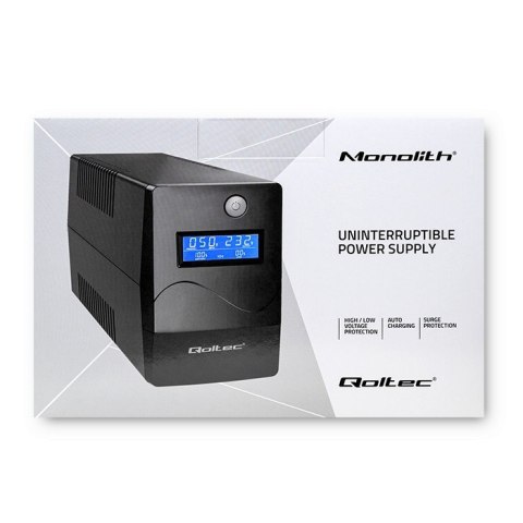 Zasilacz awaryjny UPS | 450VA | 240W | LCD | USB | RJ45 Qoltec