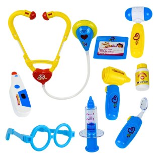 Zestaw Małego Doktora W Walizce Akcesoria Medyczne Światła 9 el. LEAN Toys