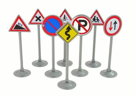 Zestaw Znaków Drogowych Światła Dźwięki 23 cm LEAN Toys