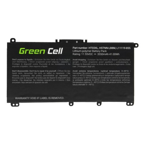 Bateria do HP 250 G7 HT03XL 11,55V 3,5Ah Green Cell