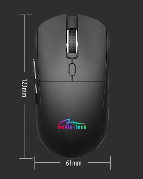 Bezprzewodowa mysz 2w1 (BT/RF)SILENT&RECHARGE Media-Tech