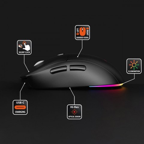 Bezprzewodowa mysz 2w1 (BT/RF)SILENT&RECHARGE Media-Tech