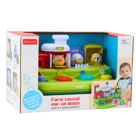Zabawka Interaktywna Edukacyjna Dla Malucha Wyskakujące Zwierzęta Farma LEAN Toys
