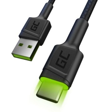 Kabel GC Ray USB - USB-C 120 cm, podświetlenie LED Green Cell