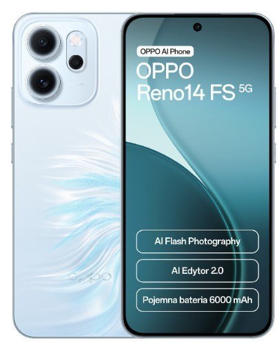 Smartfon Reno14 FS 5G 12/ 512GB Niebieski CPH2743 Oppo