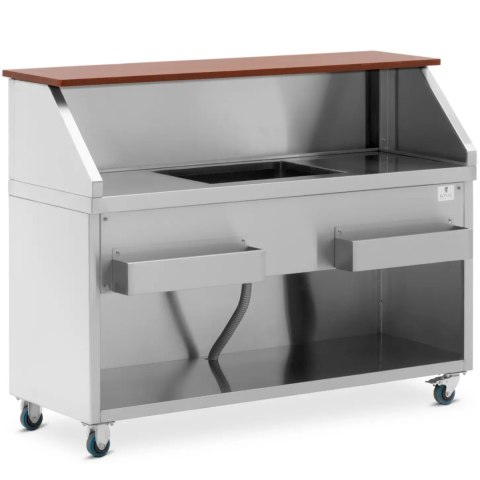 Stacja barmańska barowa z komorą na lód i półkami na butelki 150 cm Royal Catering